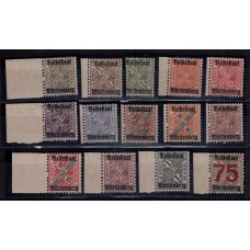 ALEMANIA 1919 ESTADO DE WURTTEMBERG REVOLUCION COMUNISTA SERIE COMPLETA TIPO 